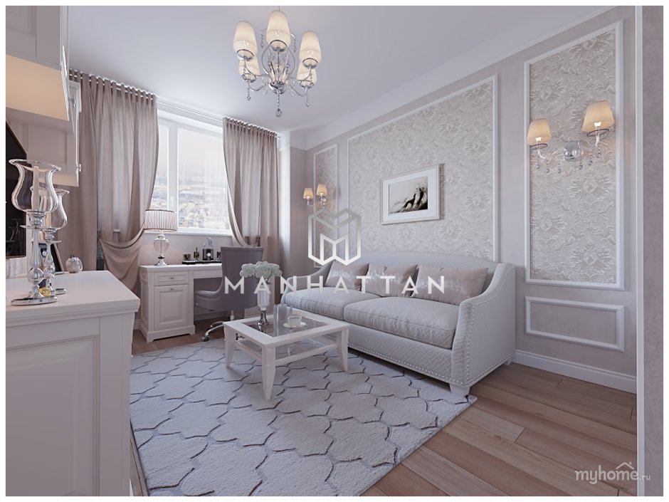 Спальня Неоклассика 20 кв м