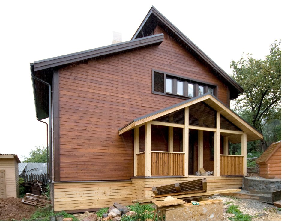 Отделка дома вагонкой снаружи