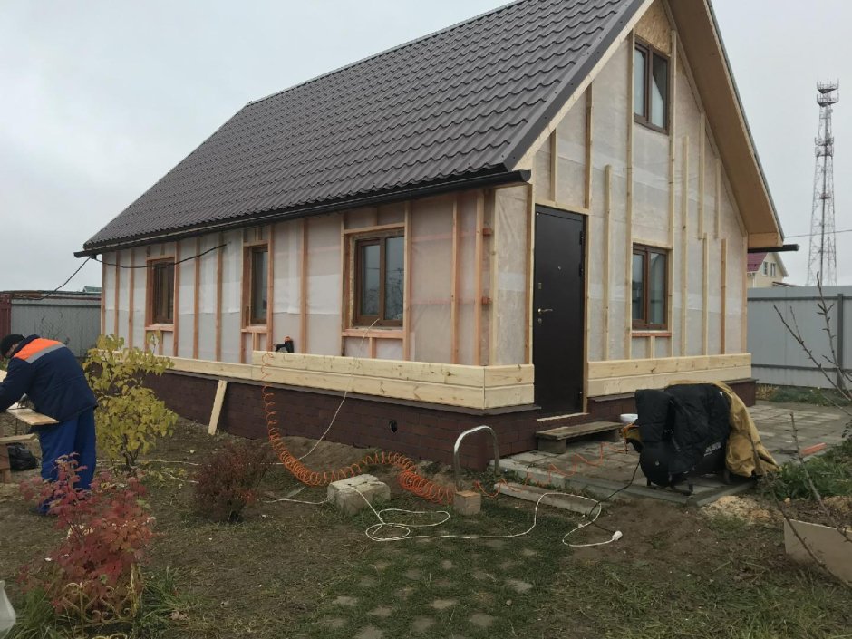 Каркасный дом обшивка