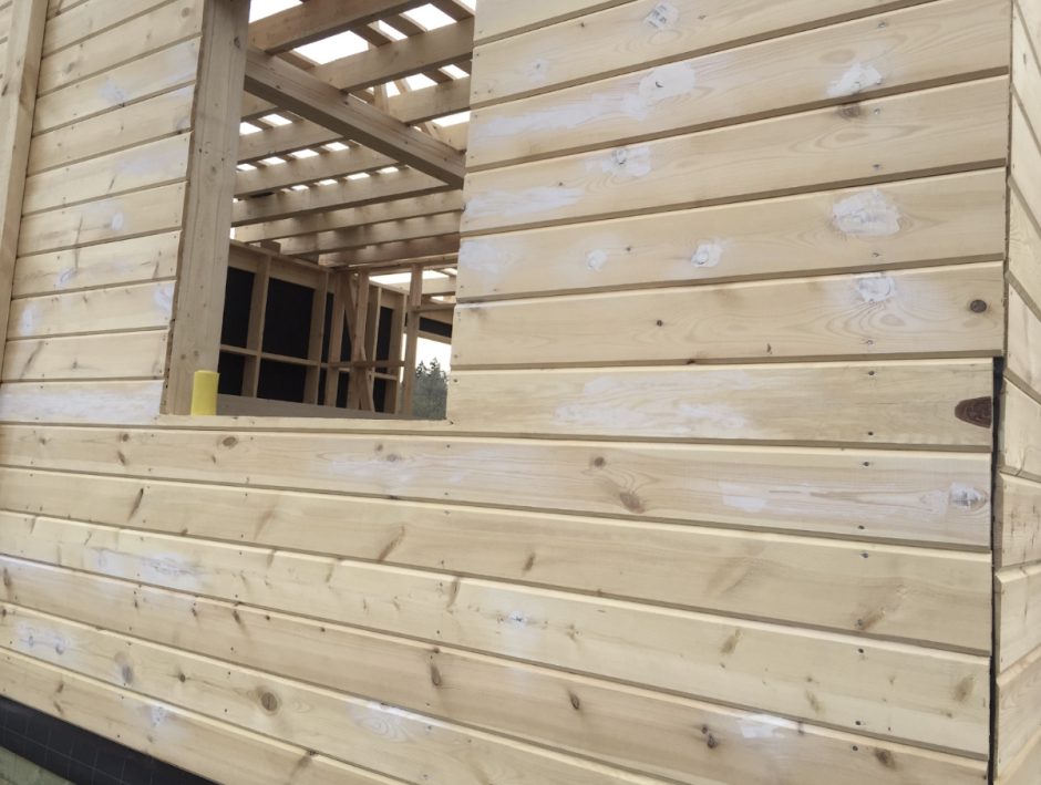 Имитация бруса 200 мм зазор