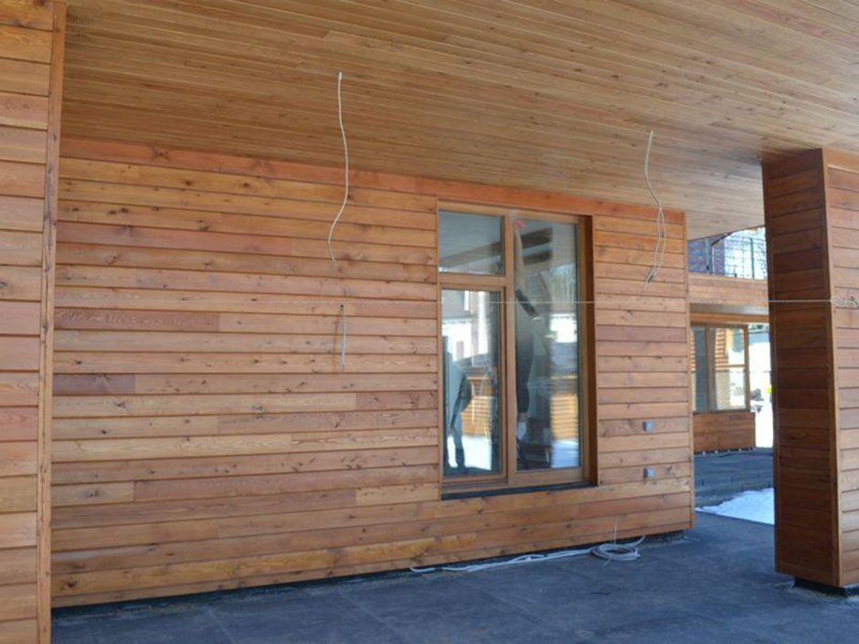 Отделка стен имитацией бруса