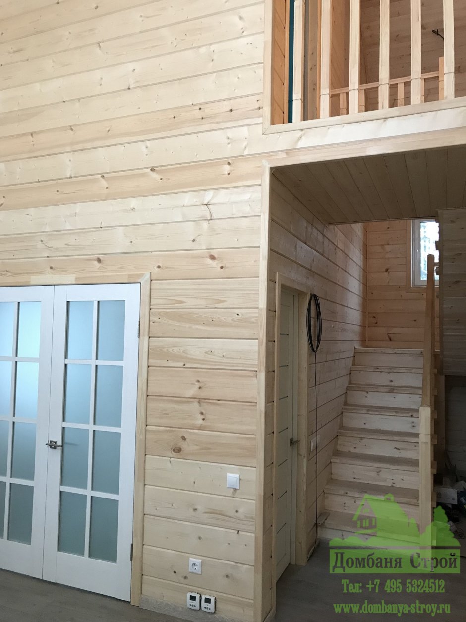 Обшивка имитацией бруса внутри дома