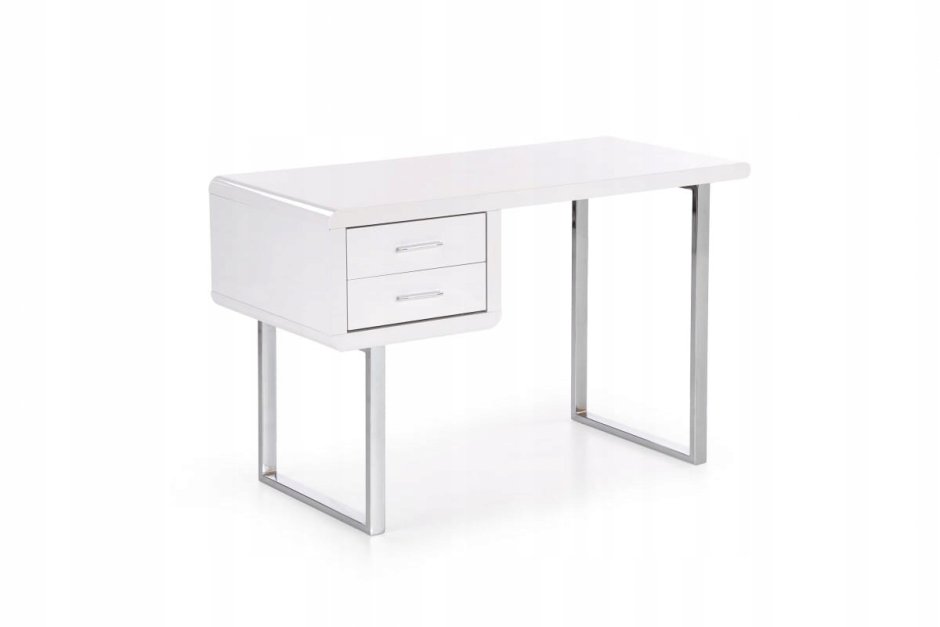 Белый глянцевый компьютерный стол