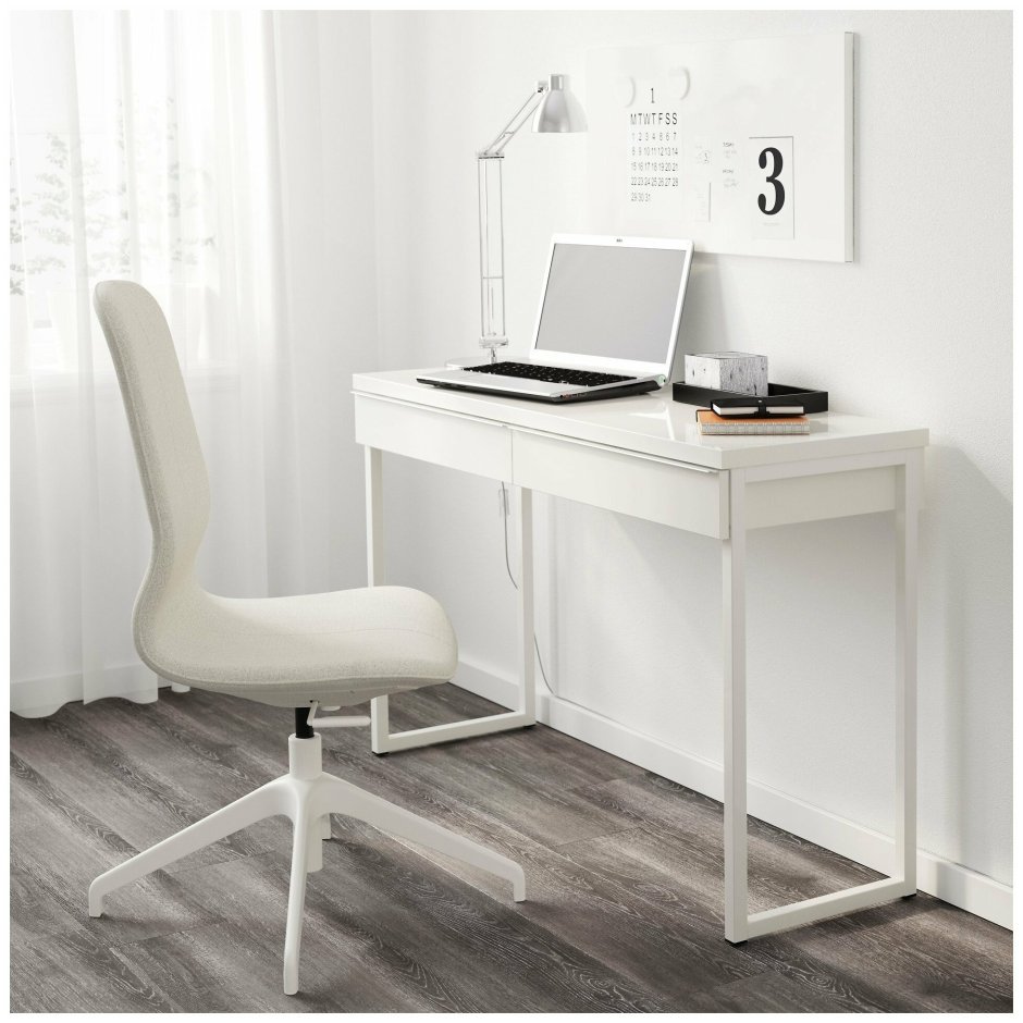 БЕСТО бурс письменный стол, глянцевый белый, 120x40 см