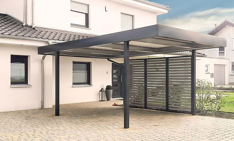 Современный навес для машины