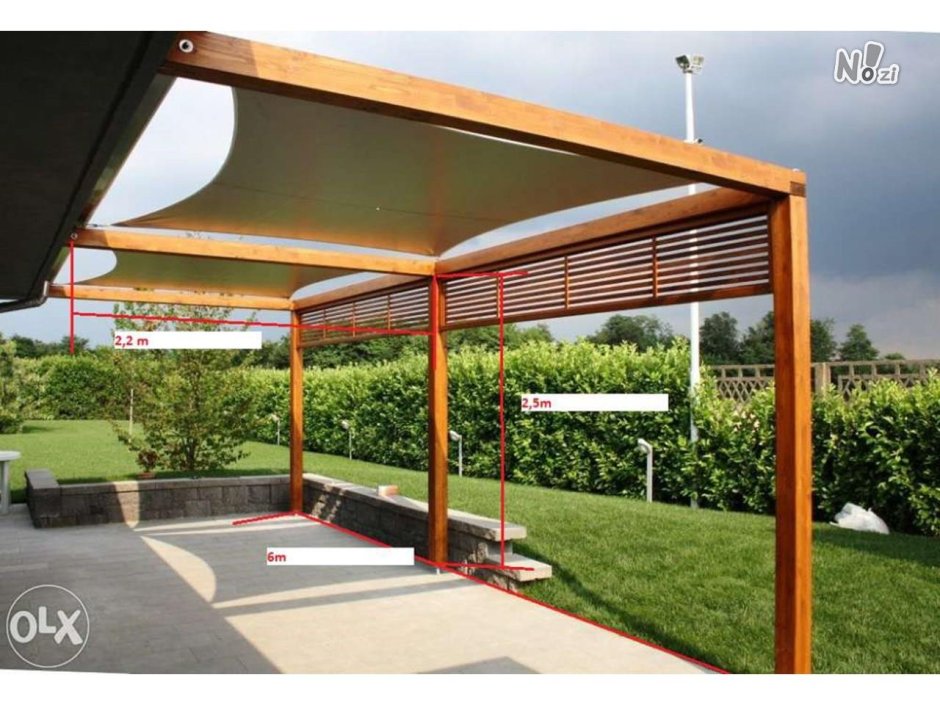 Теневой навес пергола