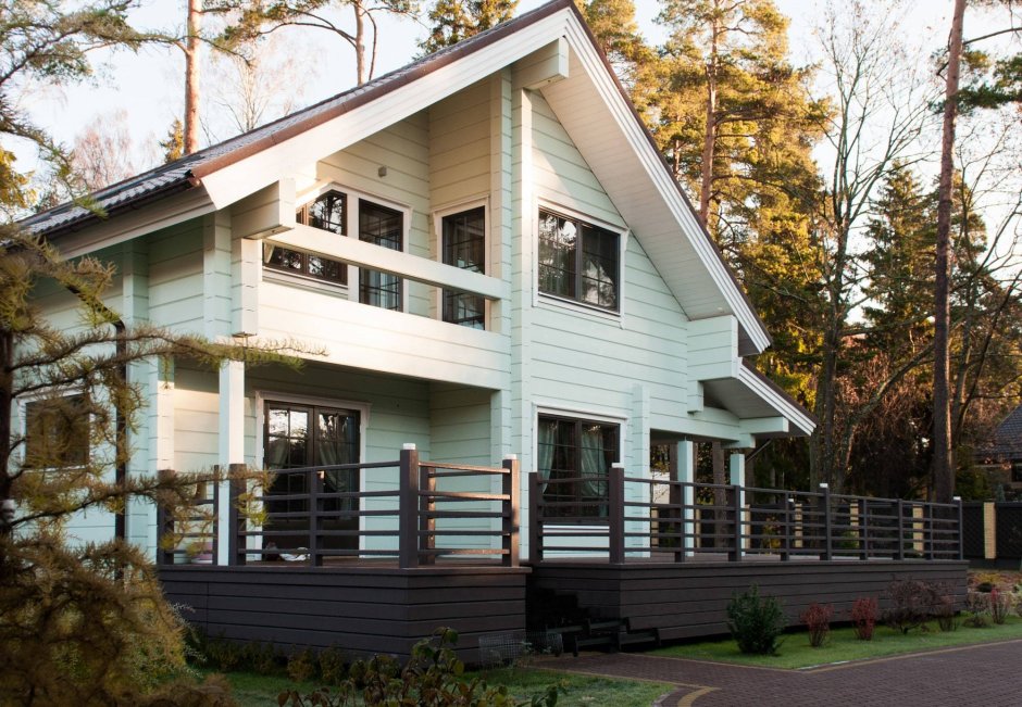 Белый дом из бруса