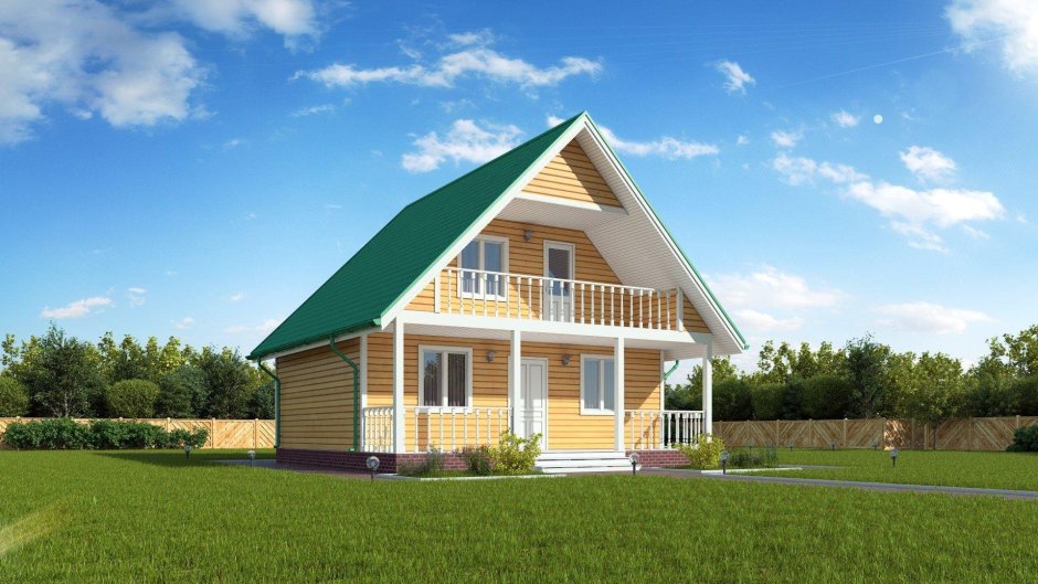 Полутораэтажный дачный домик