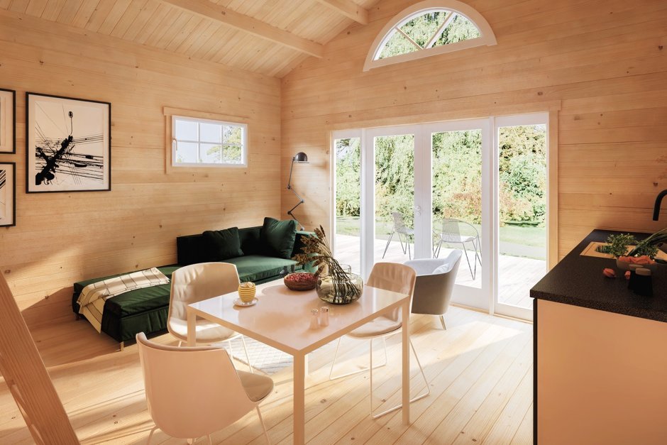 Интерьер маленького дачного домика