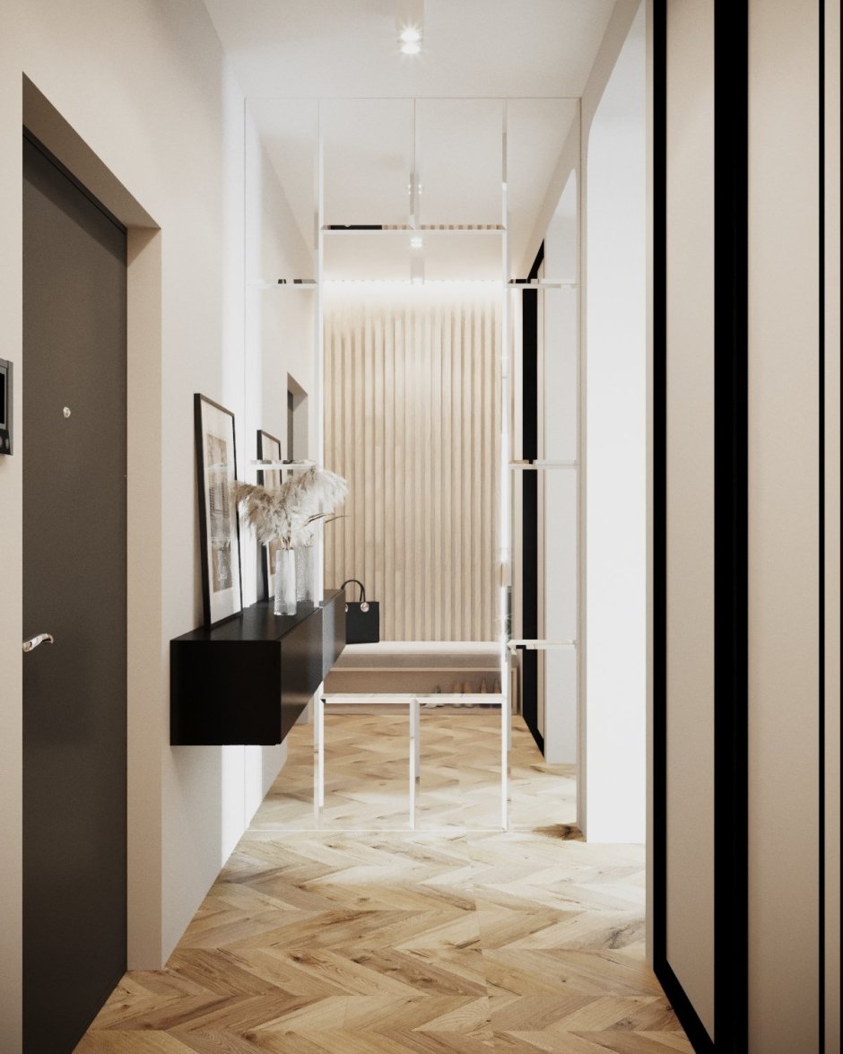 Зеркало в прихожей в полный рост в интерьере