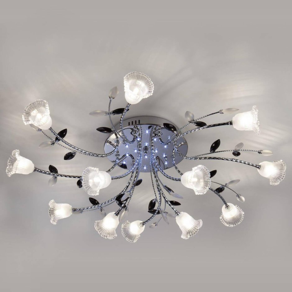 Люстра потолочная Евросвет 80114/12 хром/белый