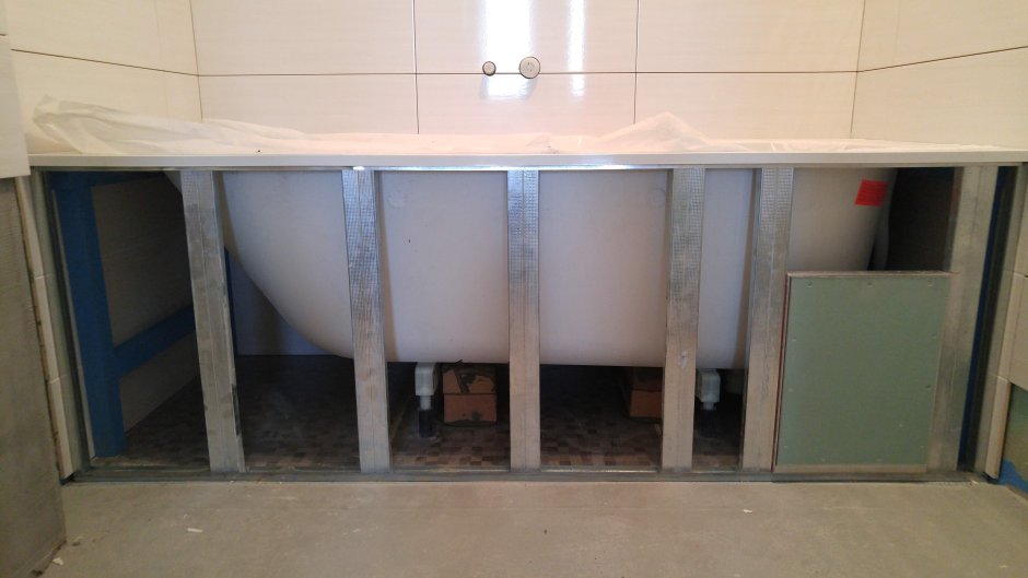 Экран под ванну из гипсокартона