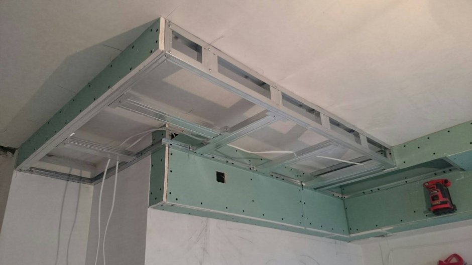 Конструкция короба для канализационной трубы из гипсокартона схема