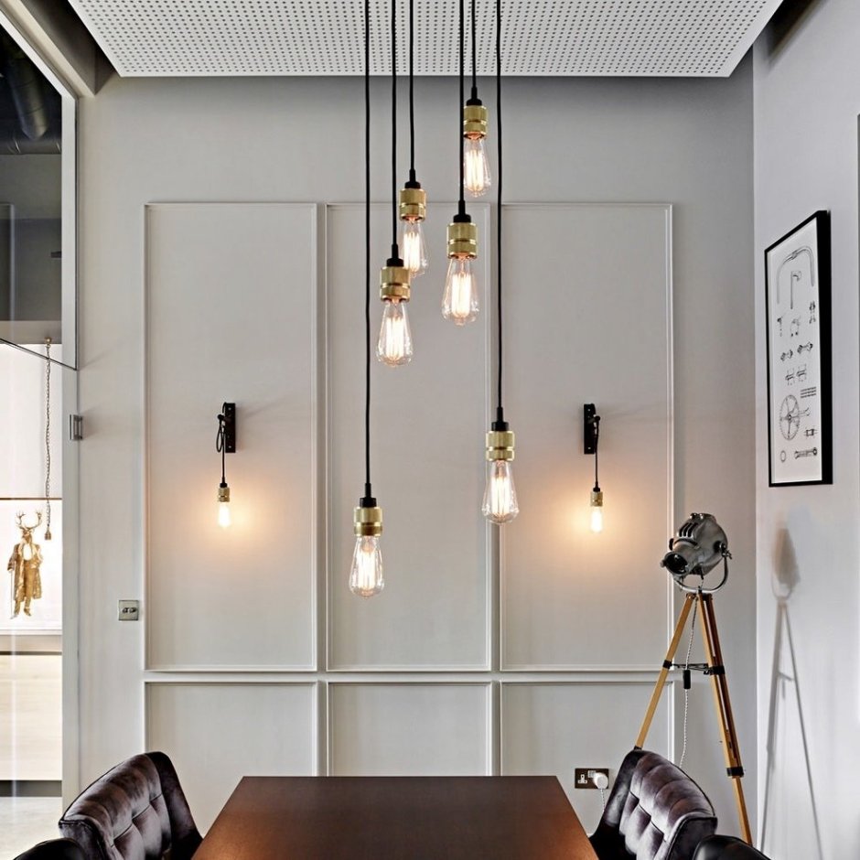 Светильники над рабочим столом