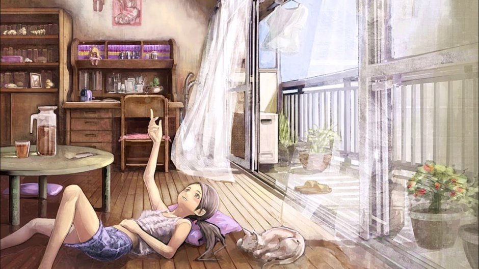 Аниме комната девушки