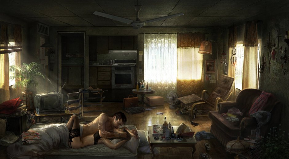 Комната в постапокалиптическом стиле