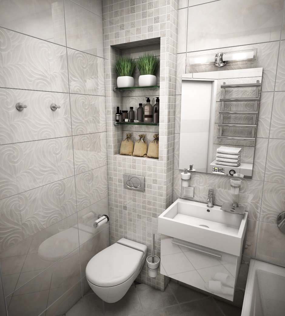 Шкаф с полочкой над инсталляцией