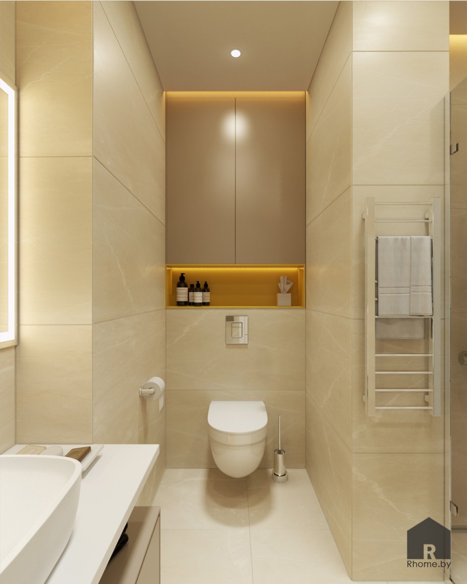 Туалетная комната с инсталляцией