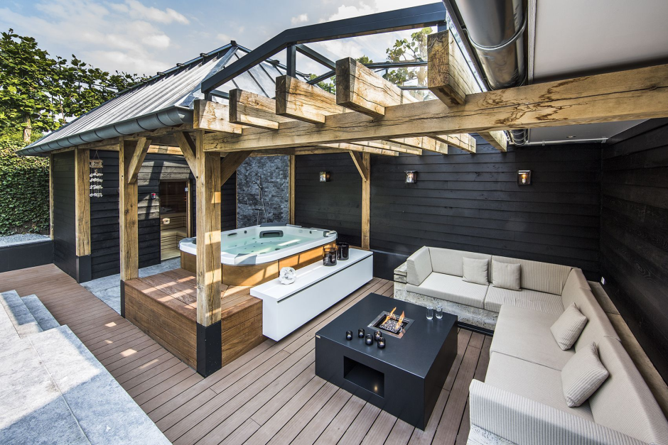 Терраса на металлокаркасе в стиле лофт