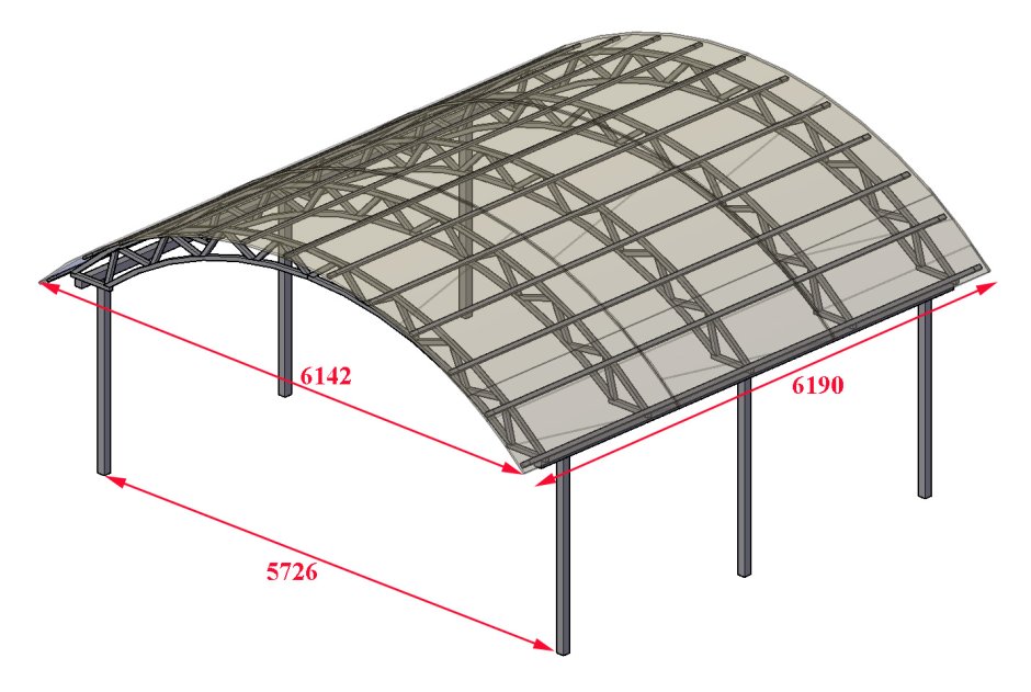 Навес из профильной трубы 80 на 40