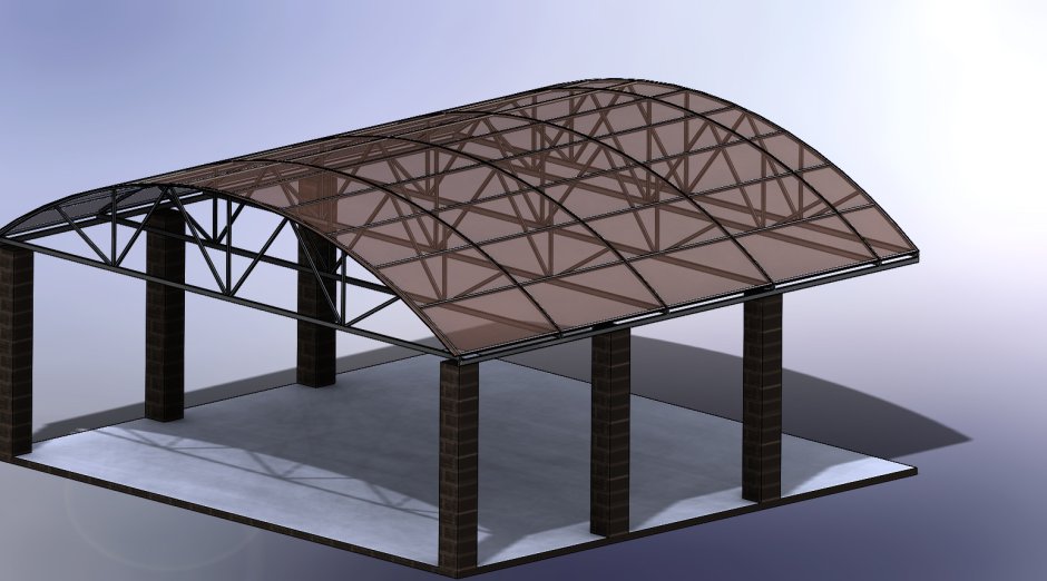 Навес из профильной трубы 40х40