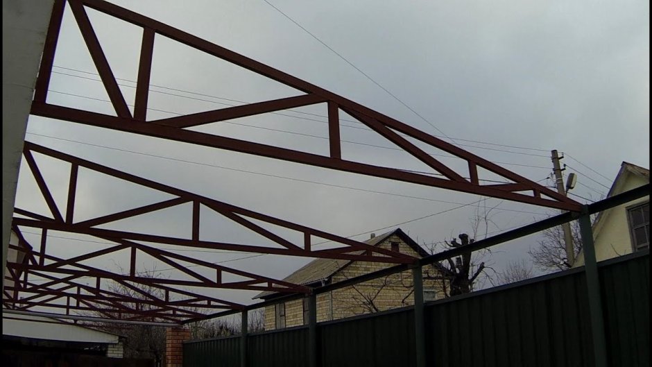 Односкатный навес 8500*6500