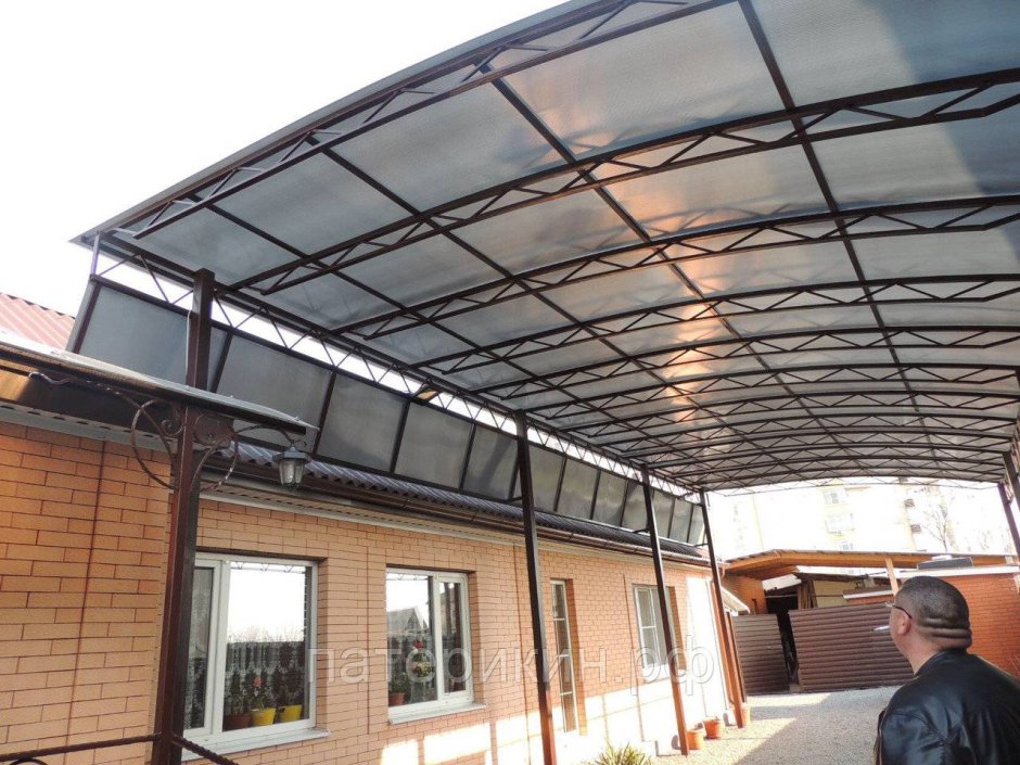 Навес из поликарбоната 3х6м чертежи