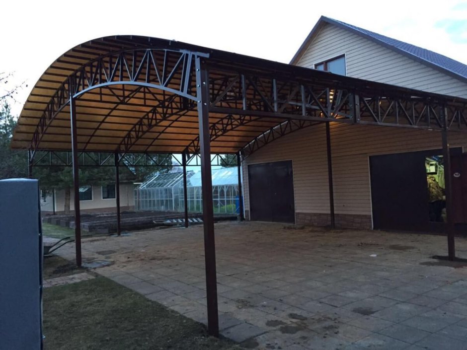Навес стальной односкатный3×6