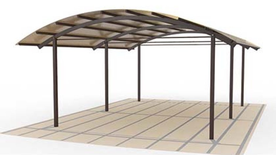 Навес 3х3 односкатный