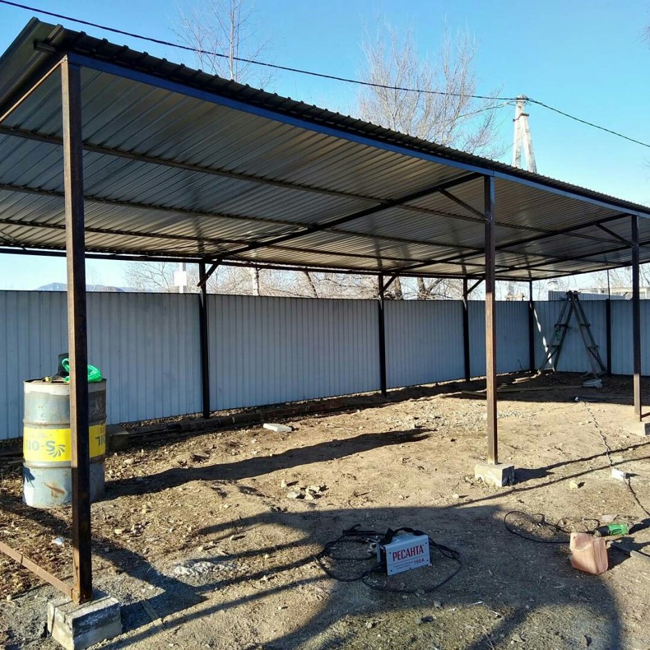 Односкатный навес 8500*6500