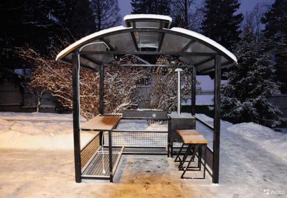 Мангальный комплекс лофт из металла