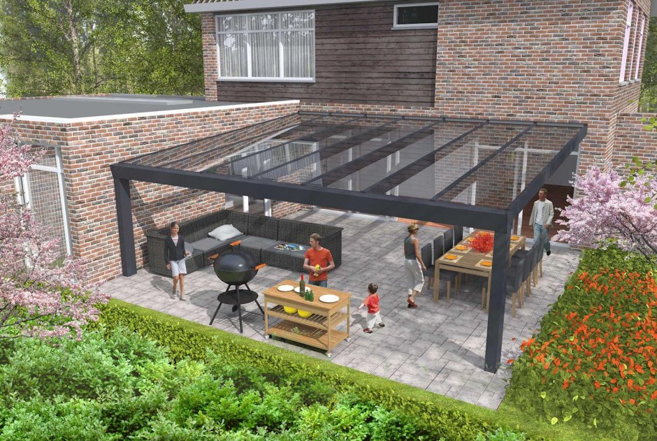 Беседка в стиле Хай тек