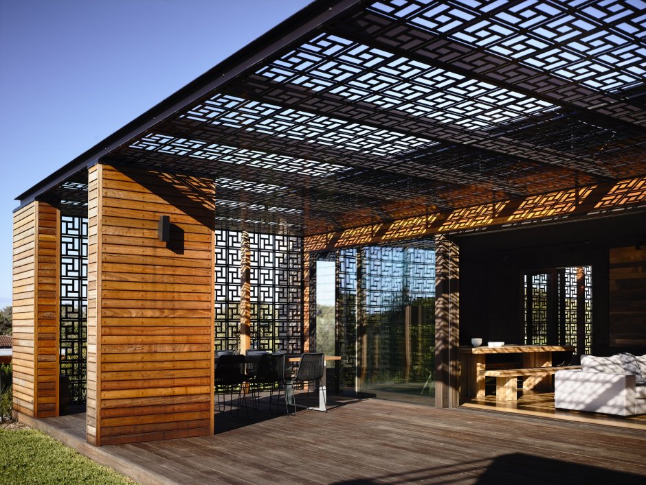 Терраса на металлокаркасе в стиле лофт