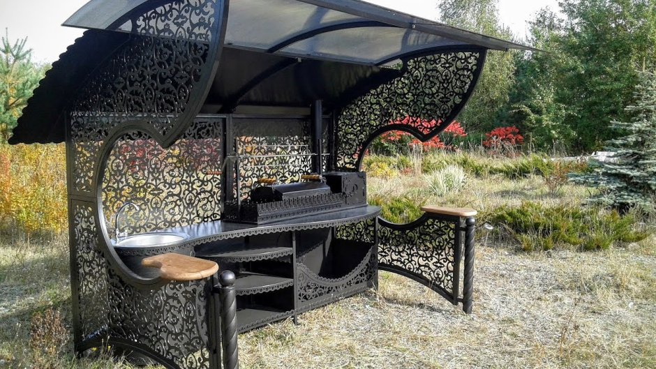 Односкатная беседка 4х4