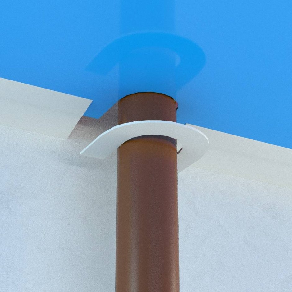 Обход трубы натяжной потолок