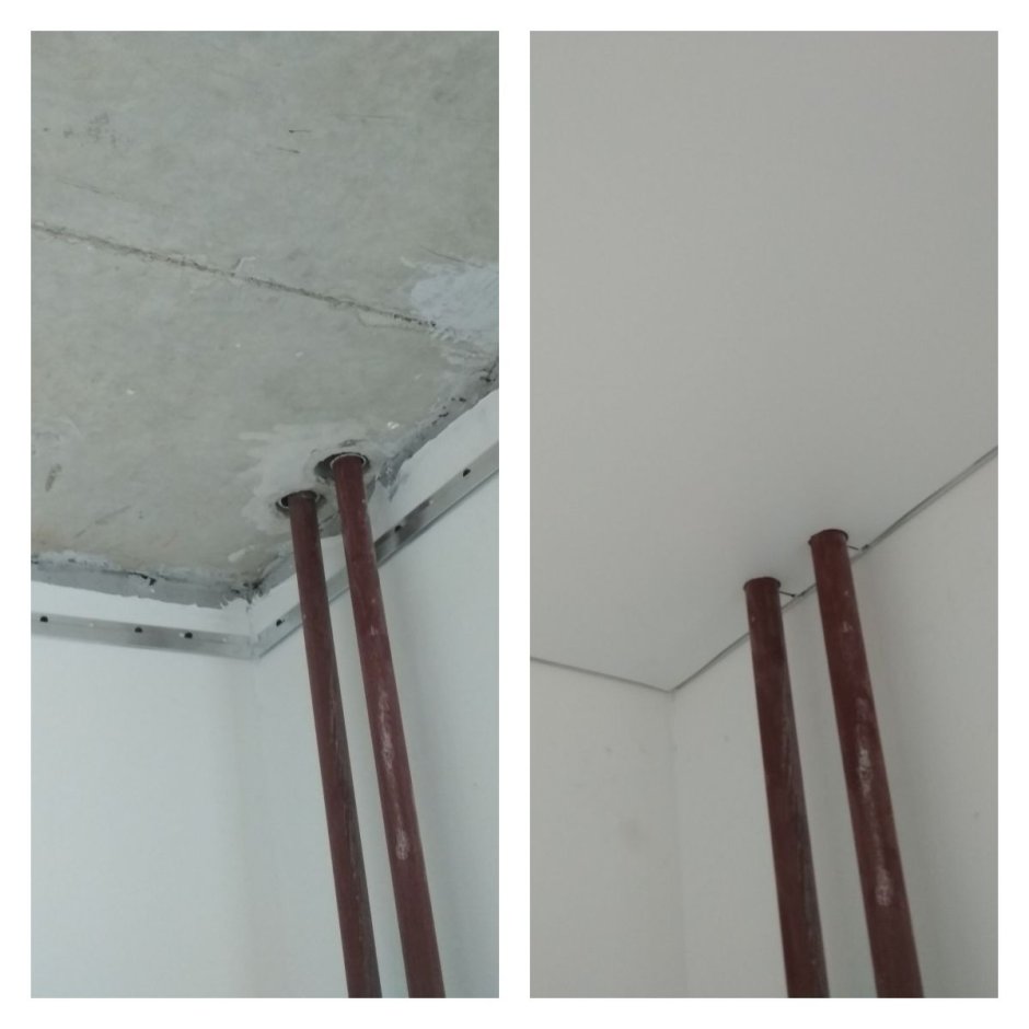 Обход трубы натяжной потолок