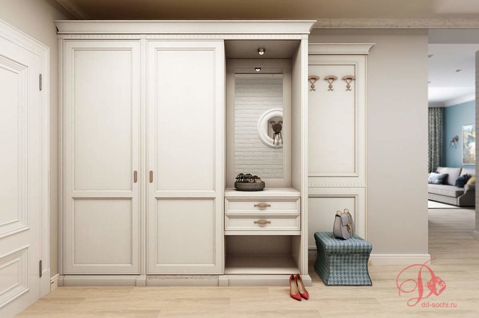 Красивые фасады распашных шкафов