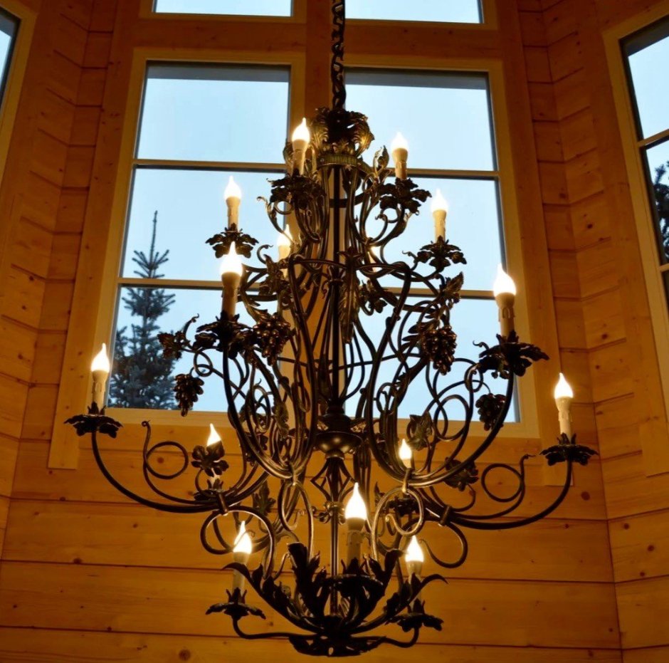 Люстры для второго света ковка