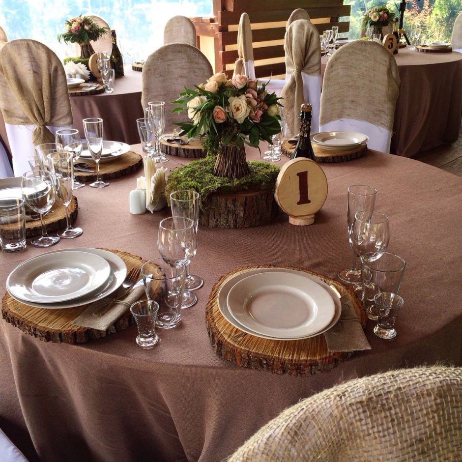 Декор свадьбы в стиле рустик
