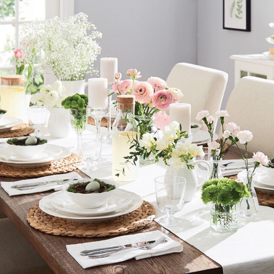 Украшение обеденного стола