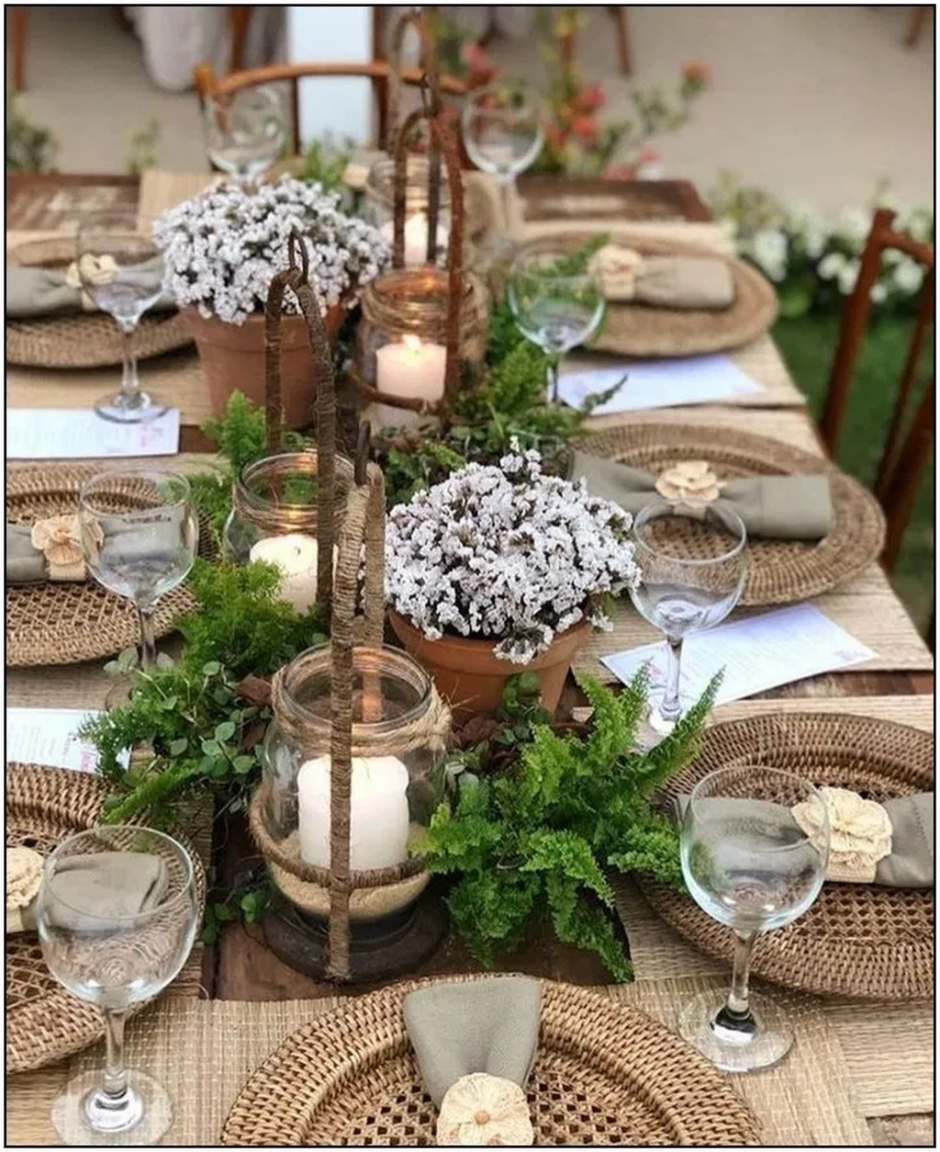 Сервировка стола в эко стиле