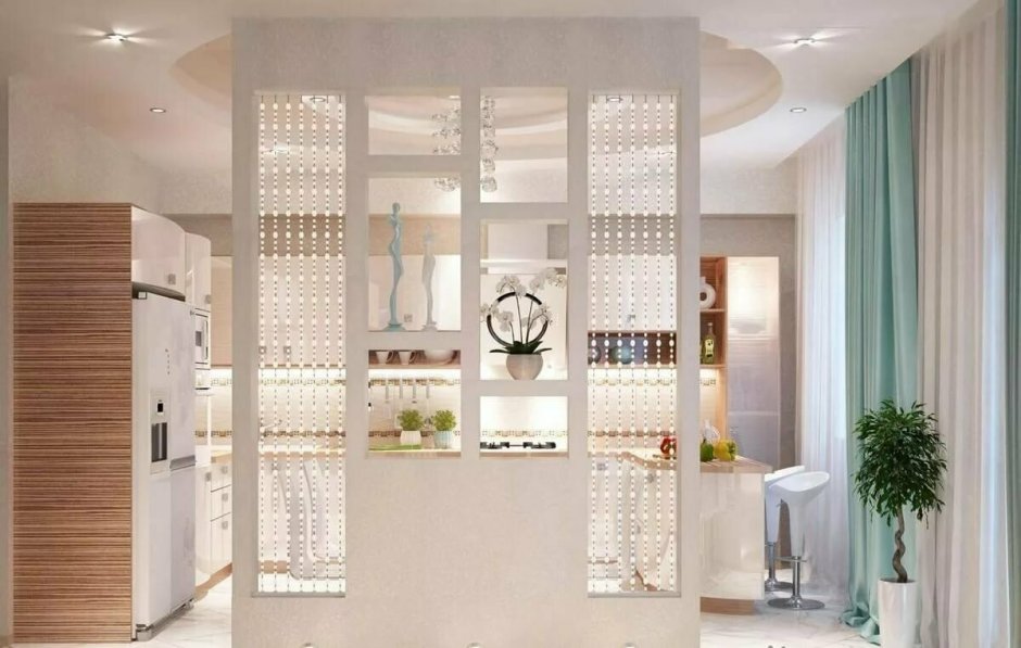 Перегородка между кухней и гостиной