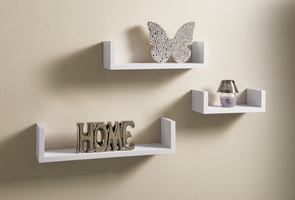 Полка "Wall Shelf-s (bas WL-001)" белая