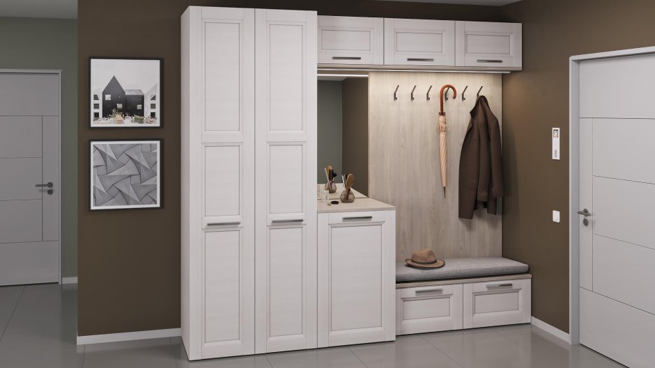 ЛАЙФМЕБЕЛЬ прихожая белая фортуна1700