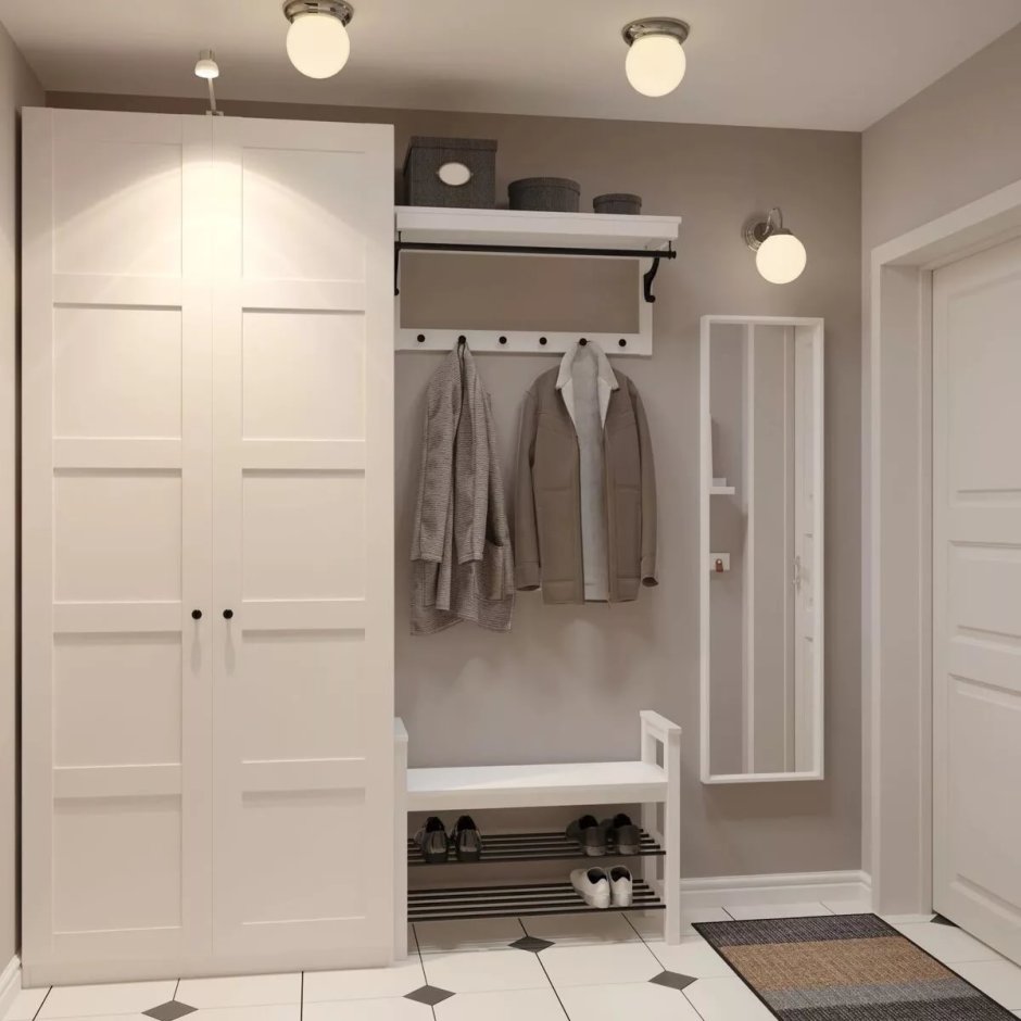 Прихожая с антресолями