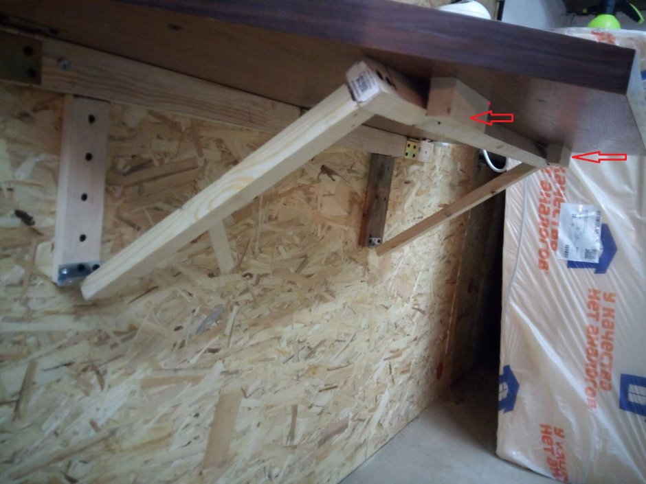 Как сделать откидной столик в гараже своими руками