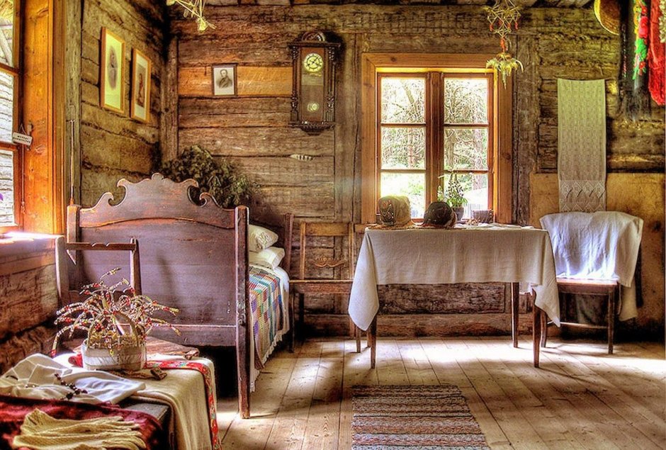 Интерьер комнаты в старинном стиле