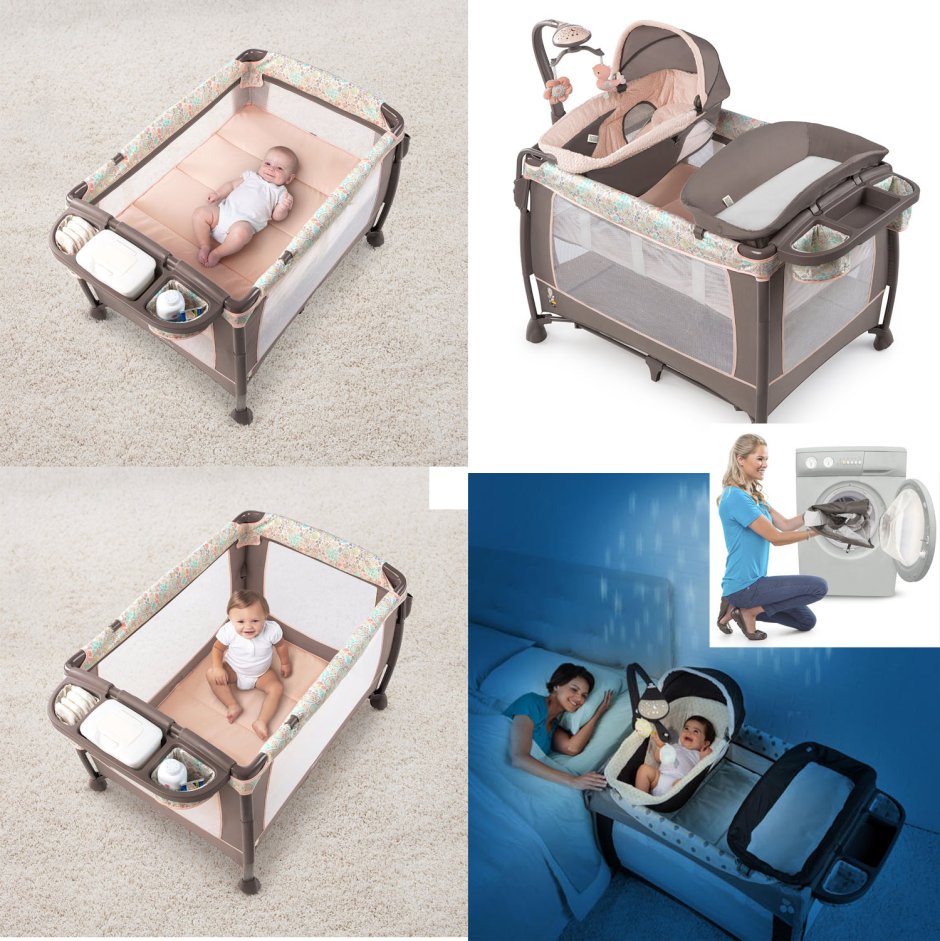 Перевозная кроватка для новорожденных 2в1