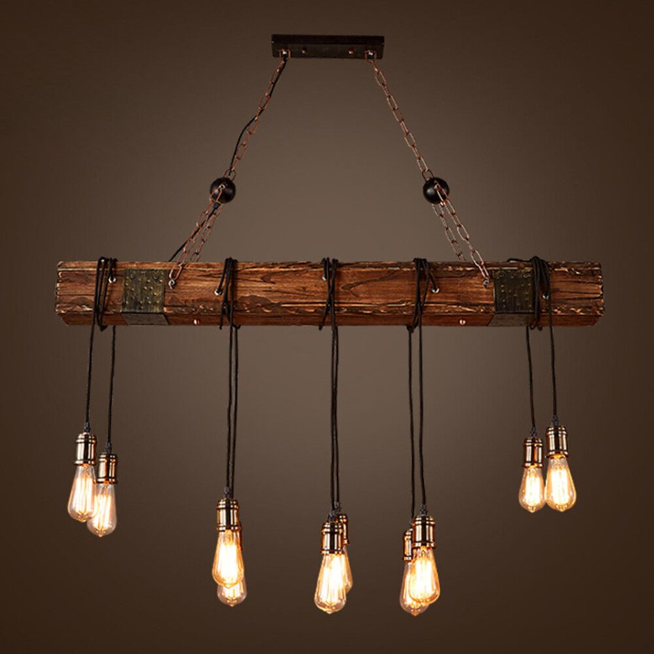 Люстра Vintage Wood Chandelier