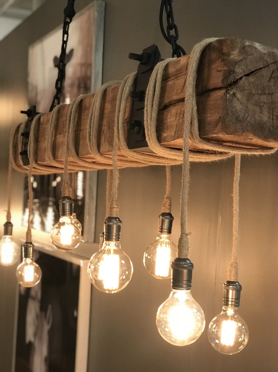 Подвесные светильники в деревенском стиле